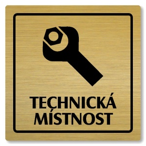 Technická místnost, 80x80mm, zlatá, Arizona